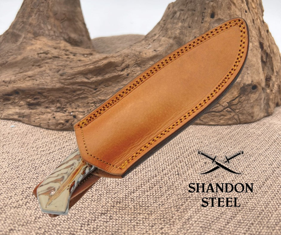 Snowpeak Hunter Damascus Fixed Blade 1316