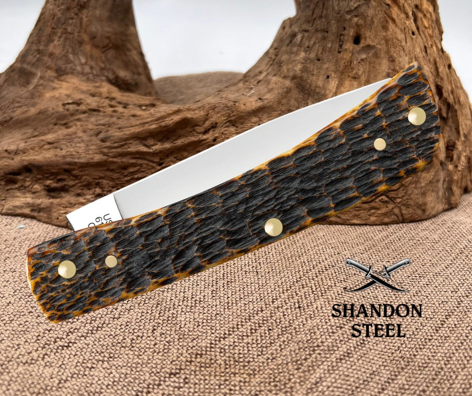 Case xx Knives Rogers Jigged Burnt Amber Bone CS Sod Buster® Jr 51394