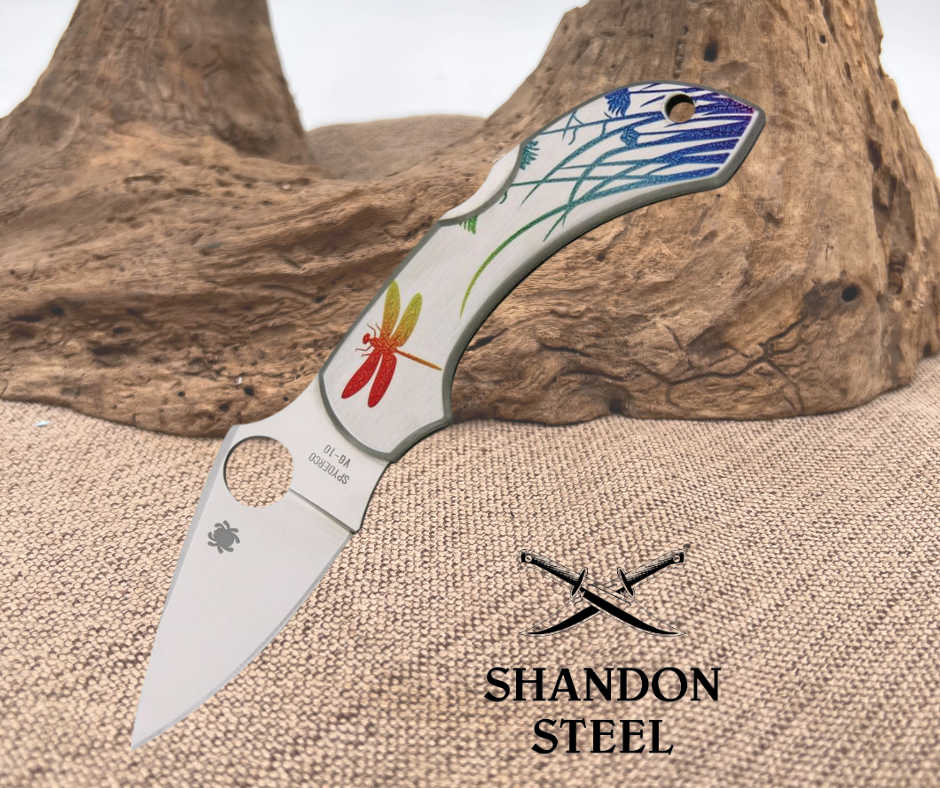 Spyderco DRAGONFLY TATTOO STAINLESS PLAINEDGE C28PT