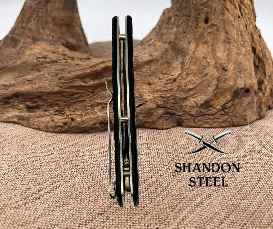 Stanley Folding Pocket Tactical Knife 3" Plain Blade 7.5 Open Length EDC  (179)