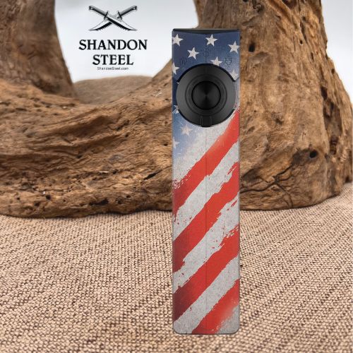Oclip ArkPro Series – Flat Unibody EDC Flashlight with Multi-Light Sources Stars & Stripes Edition