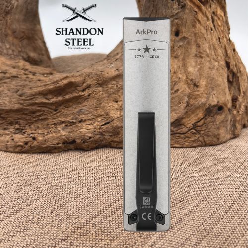 Oclip ArkPro Series – Flat Unibody EDC Flashlight with Multi-Light Sources Stars & Stripes Edition
