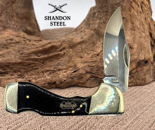 Frost Steel Warrior Choctaw Bufflao Horn Lockback Pocketknife FSW105CBH (157)