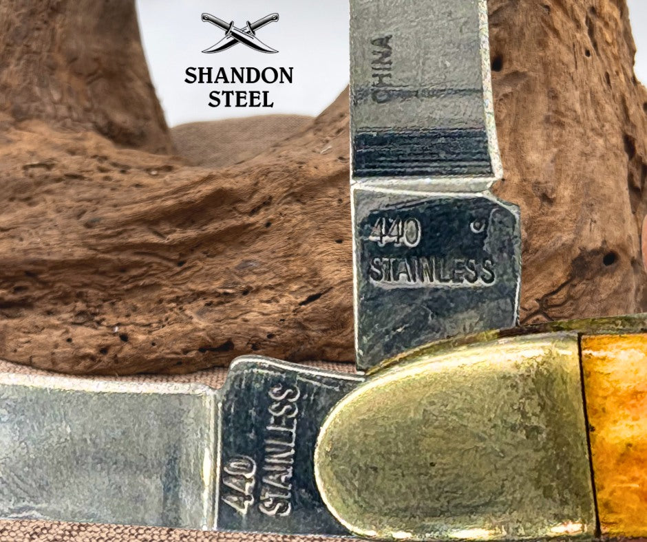 STEEL WARRIOR 3 BLADE FOLDING STOCKMAN JIGGED BONE POCKET KNIFE 3.25" CLOSED(80)