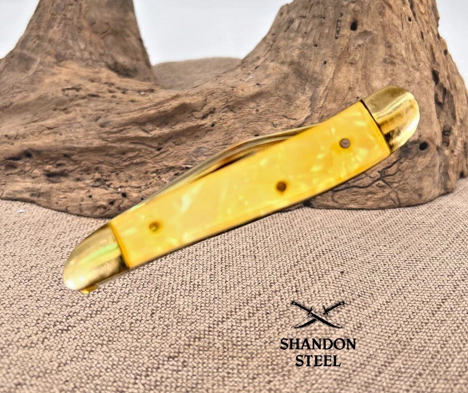 Steel Warrior Collector Knife Peanut 2 Blade Imitation Pearl Pocket Knife (156)