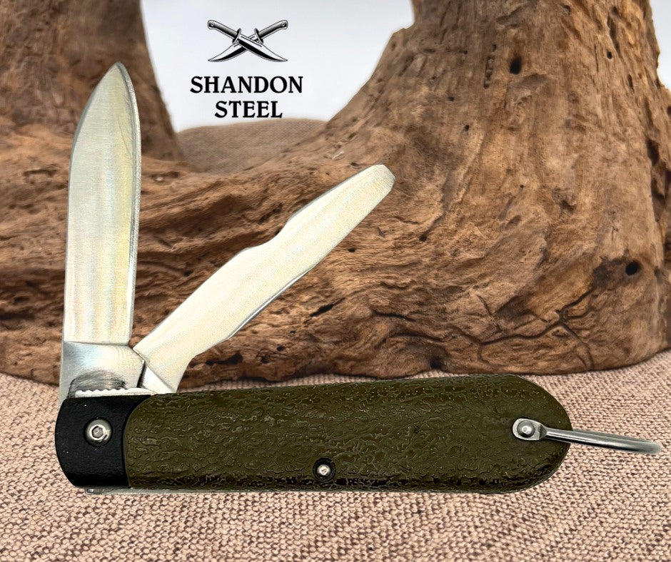 Electricians Pocket Knife "Super Knife" 2 Blade Folding Knife Rubber Handle(149)