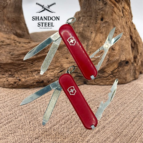 Swiss Army Knife Victorinox 58mm Pocket Knife Rally & Classic SD Red Knife (22)