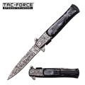 Tac Force Black Handle with Unique Blade (TF-428DMB)