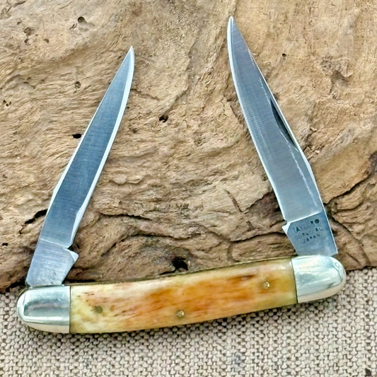 Taylor Surgical Japan 2 Blade Muskrat Traditional Folding Pocket Knife (214)