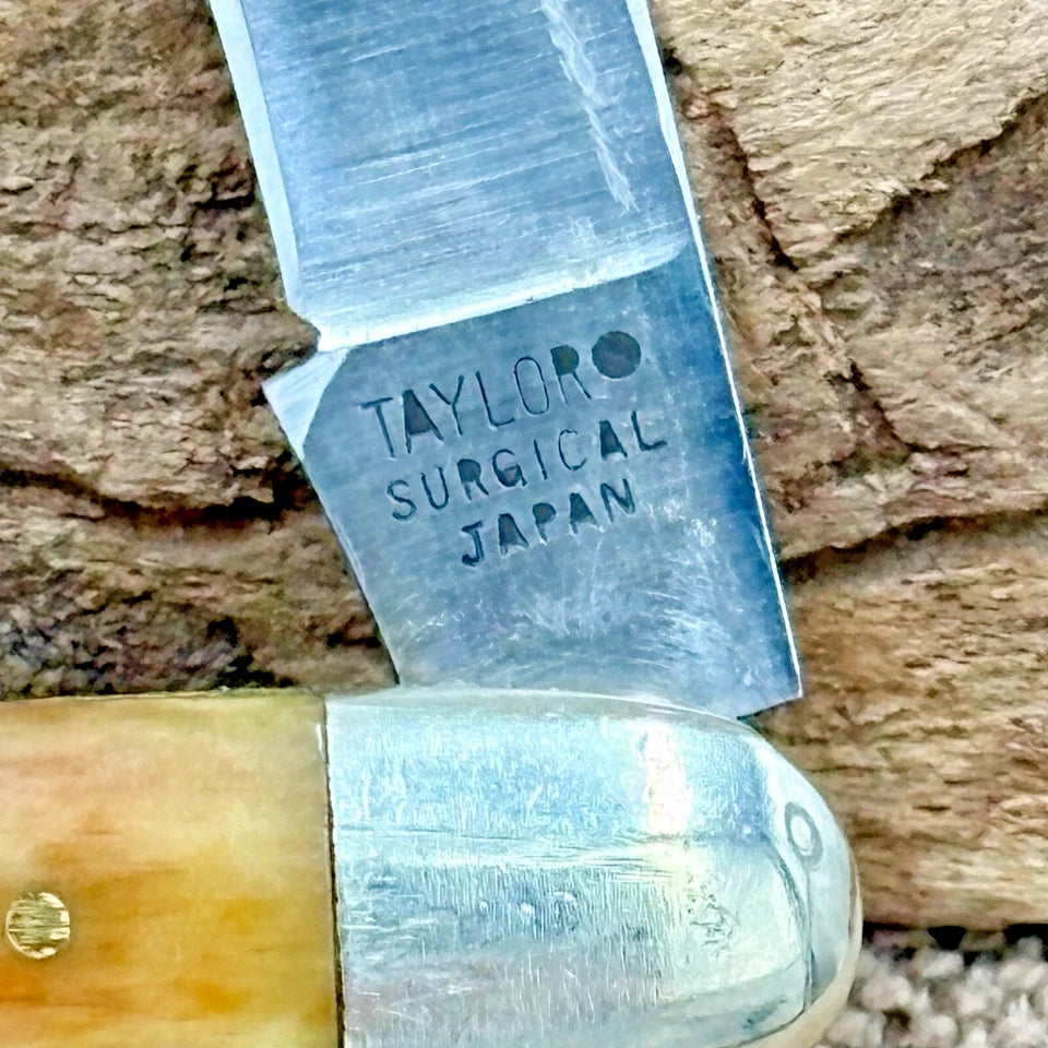 Taylor Surgical Japan 2 Blade Muskrat Traditional Folding Pocket Knife (214)