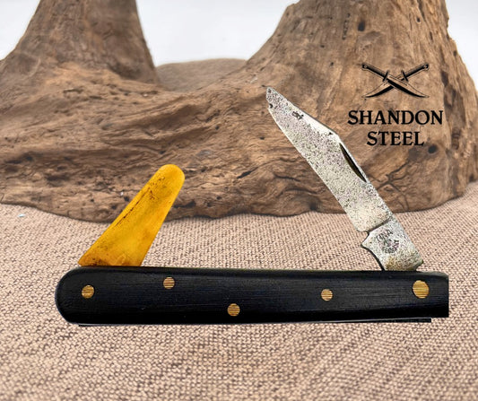 Tina Gaucher Budding Knife with Bark Lifter Vintage Folding Pocket Knife Rare(2)