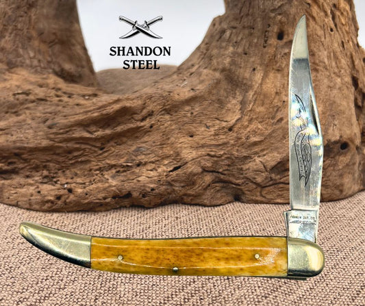 Parker Cut. Co. Vintage Bone Handle 5" Toothpick Folding Pocket Knife Japan (91)