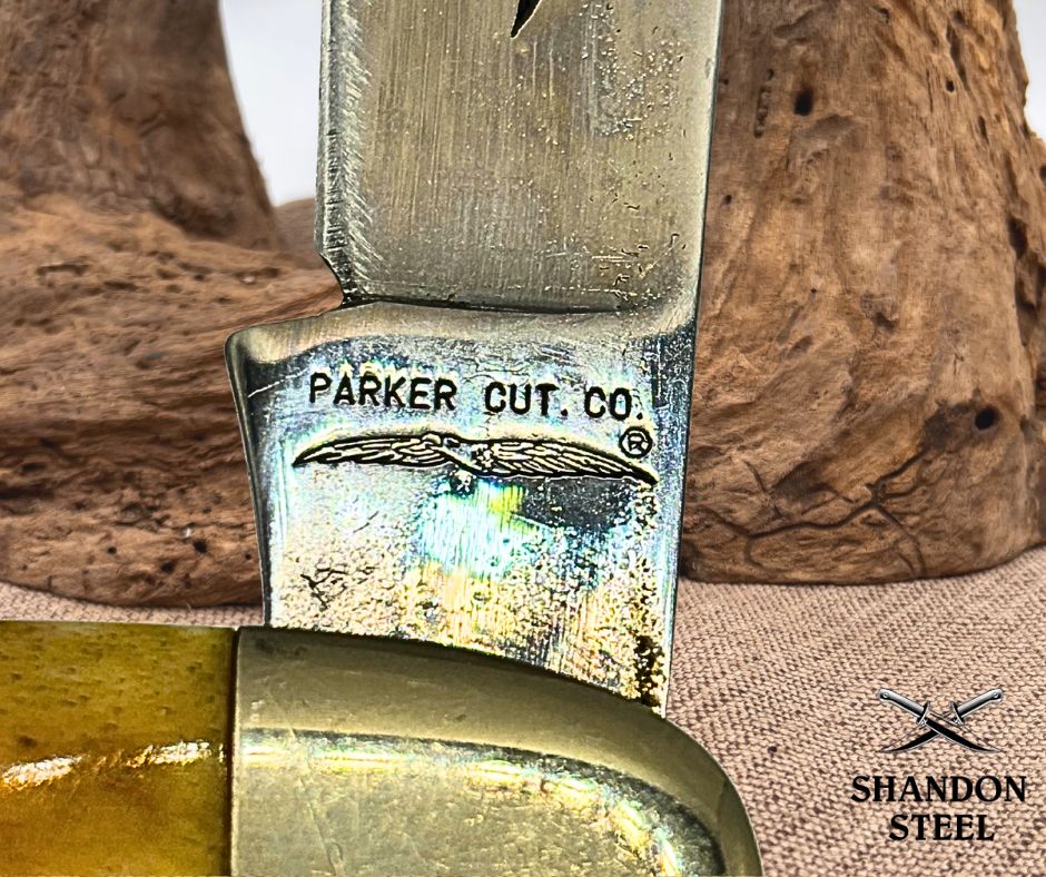 Parker Cut. Co. Vintage Bone Handle 5" Toothpick Folding Pocket Knife Japan (91)