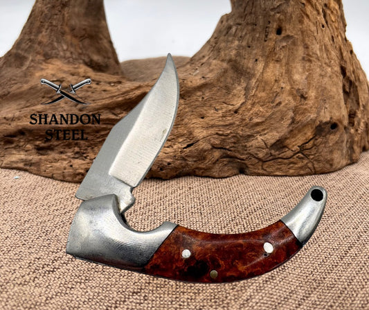 Little Slipjoint Keychain EDC Knife 2.1 inches Clip Point Blade Flame Pattern 22