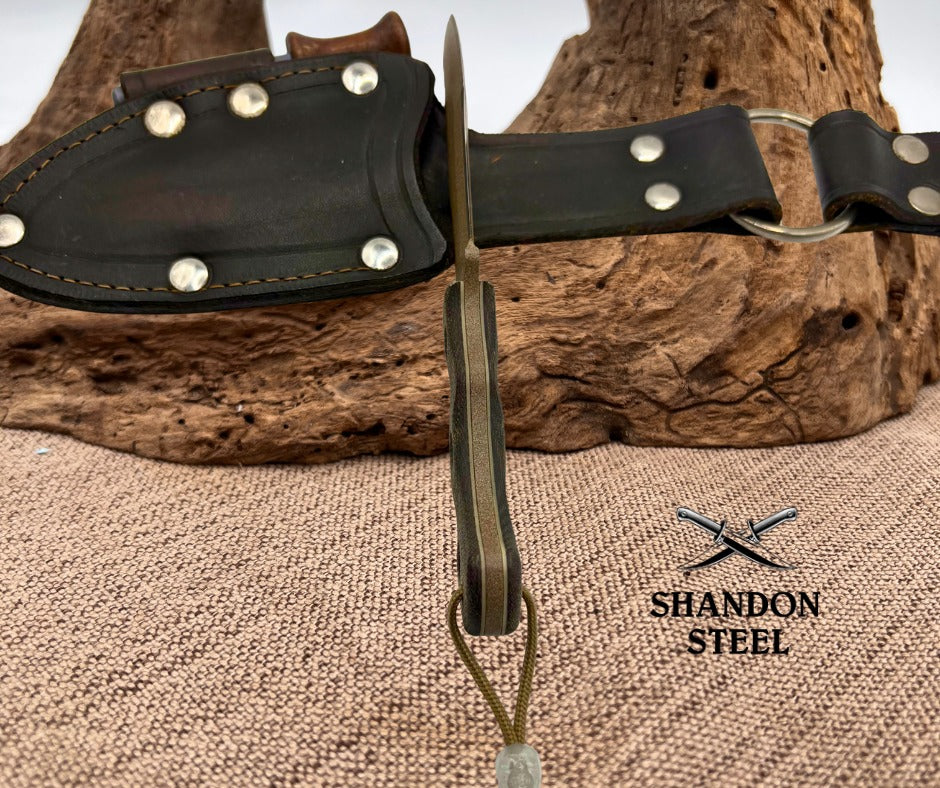 TOPS Mini Tom Brown Tracker Tan 3.5" 1095 HC Tan Micarta Fixed Knife TBT04TAN