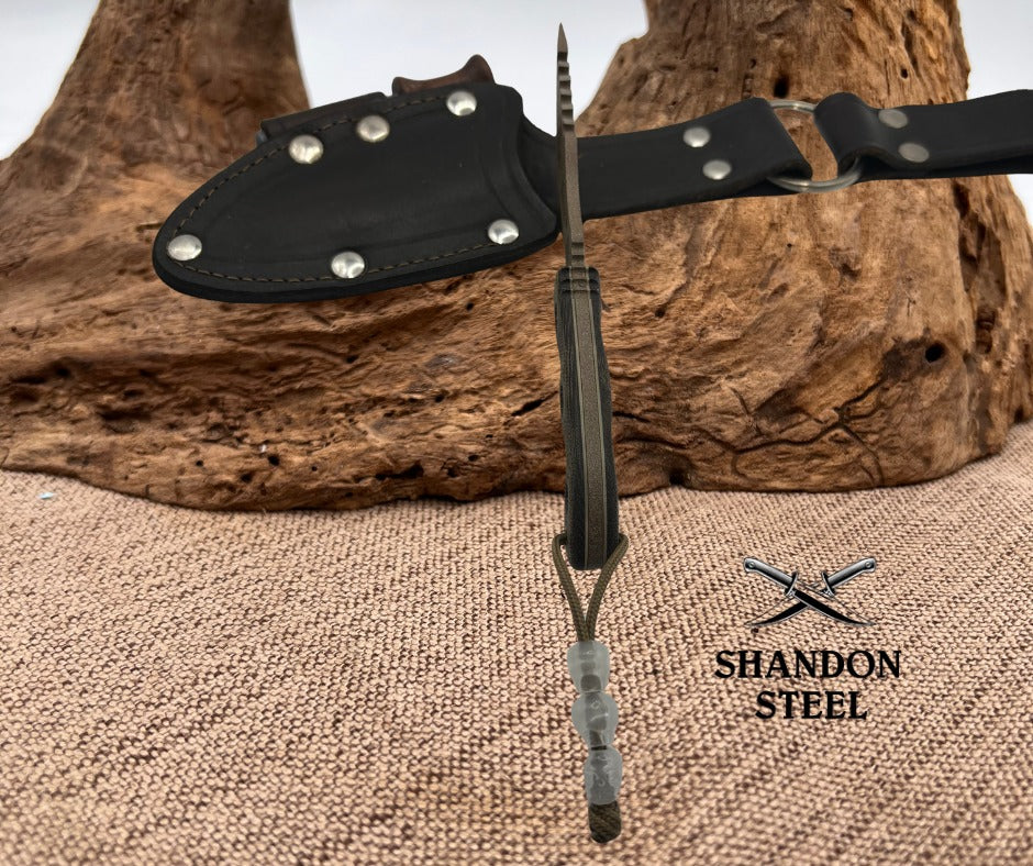 TOPS Mini Tom Brown Tracker Tan 3.5" 1095 HC Tan Micarta Fixed Knife TBT04TAN