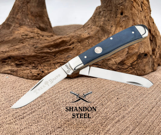 Böker Manufaktur Treebrand Trapper Canvas Micarta Denim 110887