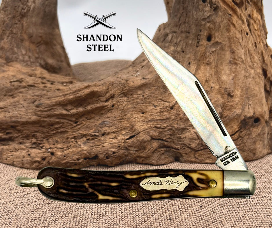 Schrade + USA Made 12UH Uncle Henry Roadie Single Blade Pocket Knife (32)
