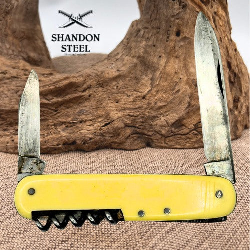 Bar Tender/ Picnic Pocket Knife w/Corkscrew 2 Blade Folding Pocket Knife (52)