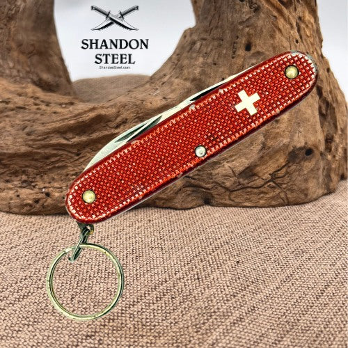 Victorinox Swiss Army Knife Red Alox Old Cross Pioneer 93mm Pocket Knife (116)