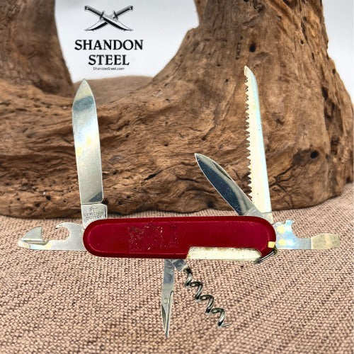 Victorinox Camper Red Swiss Army Knife Red 91mm Saw Awl Pocket Knife (148)
