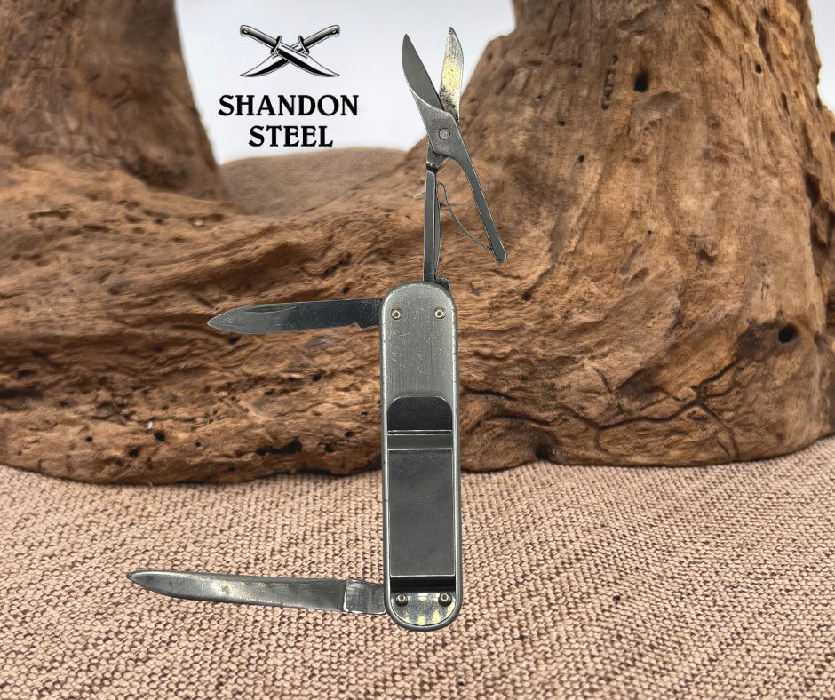 Victorinox Money Clip Silver Alox Swiss Army Knife Multi Tool Scissors File (91)