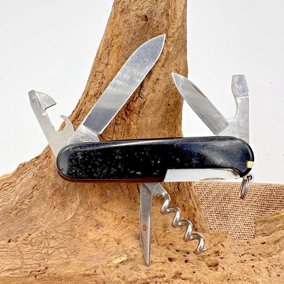 Victorinox Spartan Swiss Army Pocket Knife Black bottle opener corkscrew (237)