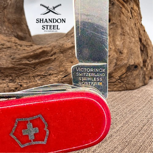 Victorinox Swiss Army Knife Red Super Tinker Hoffritz 91mm No Hook Good Snap 72