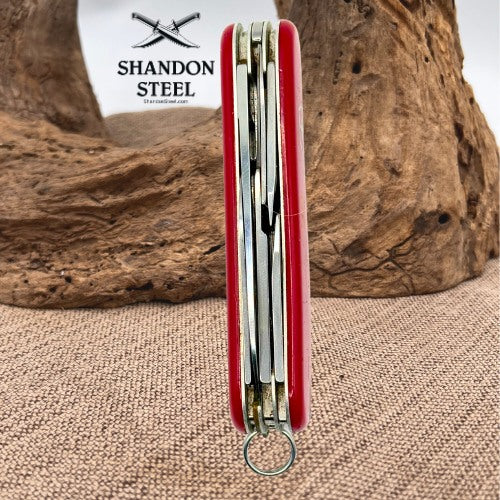 Victorinox Swiss Army Knife Red Super Tinker Hoffritz 91mm No Hook Good Snap 72