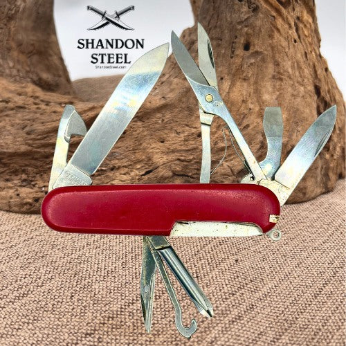Victorinox Super Tinker Swiss Army Knife Swiss Made 91mm Red Scissors Camp (90)