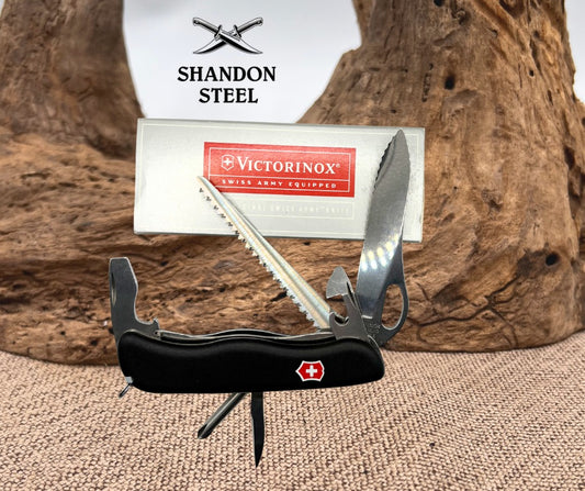 Victorinox Trekker Knife Swiss Army Switzerland 4.5" closed One Hand - 54874 NOS