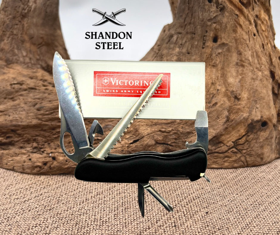 Victorinox Trekker Knife Swiss Army Switzerland 4.5" closed One Hand - 54874 NOS