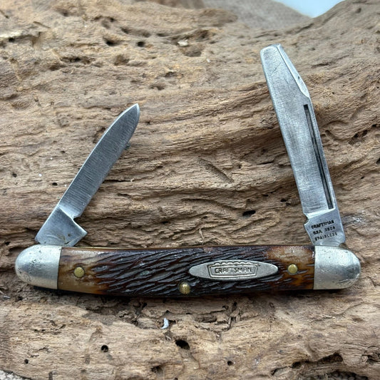 Vintage Craftsman USA 9524 Folding Pocket Knife, 2 Blades, Made In USA (13)