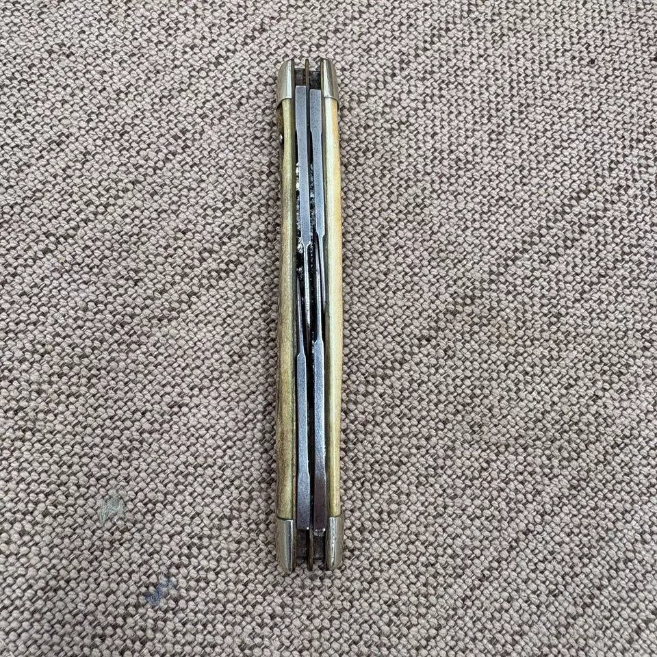 Voss Cut Co Hen & Rooster Stag Congress Knife 3 7/8” Germany 4-blade (108)