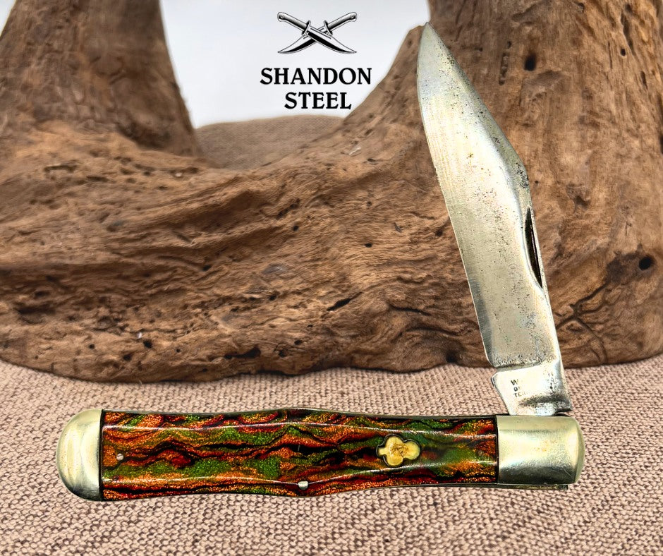 Wabash Cutlery Terre Haute Ind. USA  1 Blade Coke Bottle RARE Vintage Knife -172