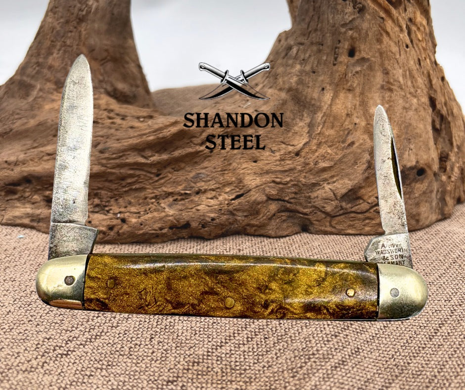 A.W. Wadsworth and Son-Germany-2 Blade Vintage Equal End Pen Pocket Knife (109)
