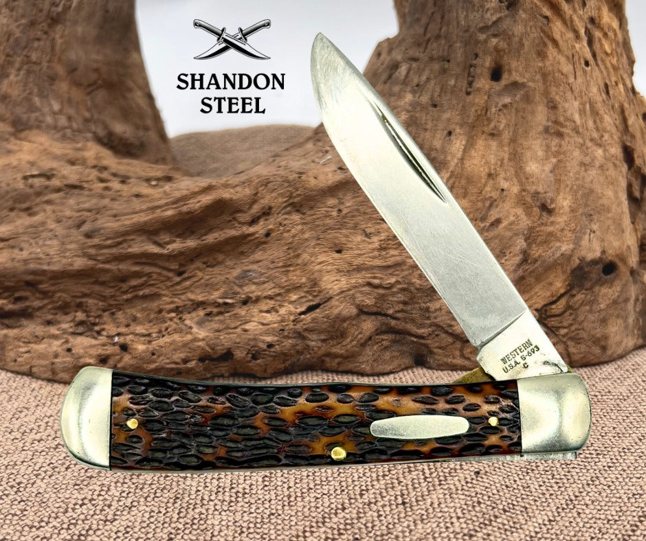 Western USA S-693 C Jigged Delrin Liner Lock Pocket Knife 1979 Jigged Delrin (8)