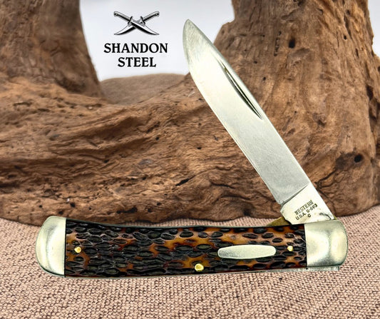 Western USA S-693 C Jigged Delrin Liner Lock Pocket Knife 1979 Jigged Delrin (8)