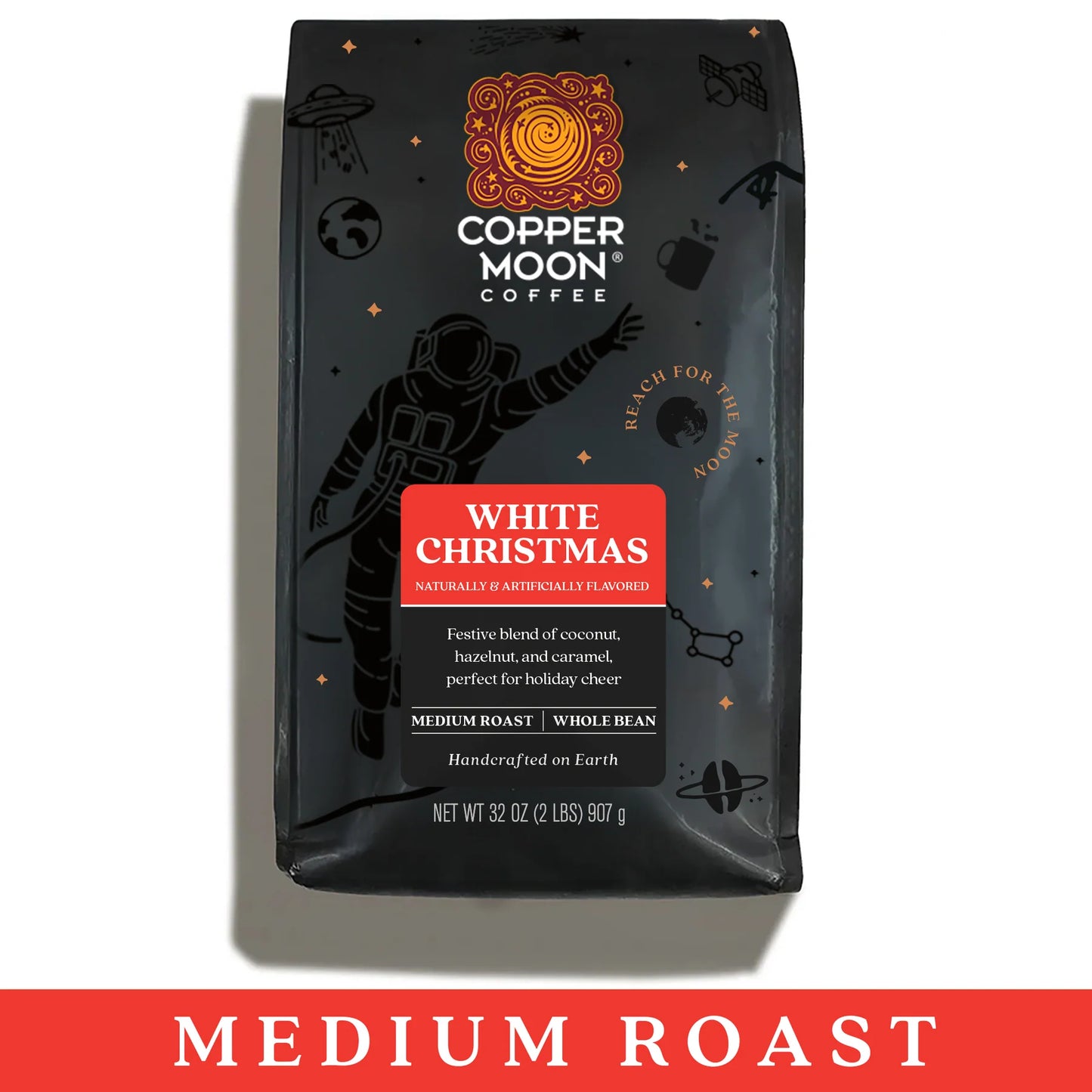 Copper Moon White Christmas Flavor Medium Roast Coffee Whole Bean