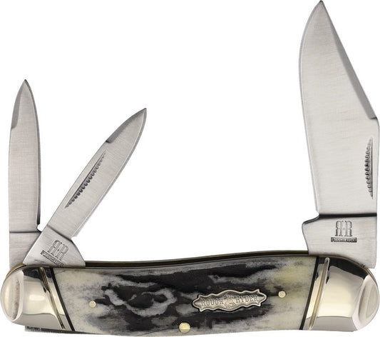 Rough Rider Whittler Black Stag  RR2575