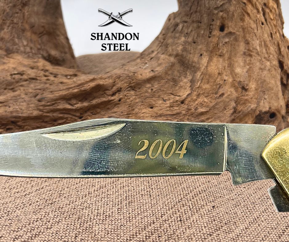 Winchester 2004 Trapper Knife Stainless Steel Blades, Brown Handle, Slipjoint 71
