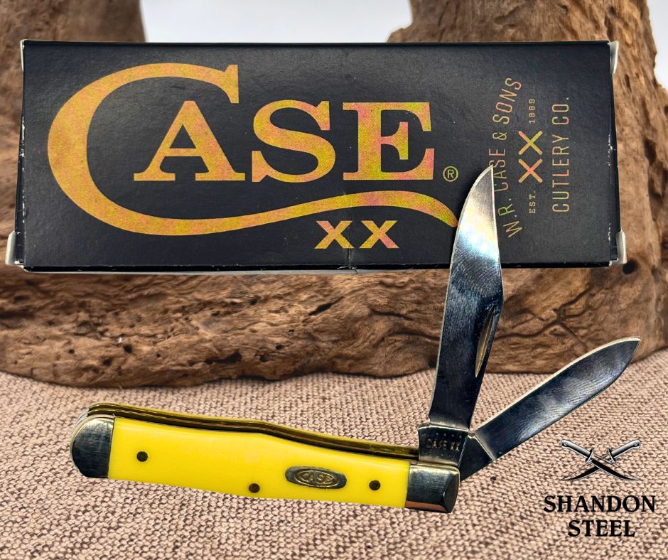 Case XX USA 2022 Yellow Synthetic 3225 1/2 Smooth Small Swell Center Jack Knife