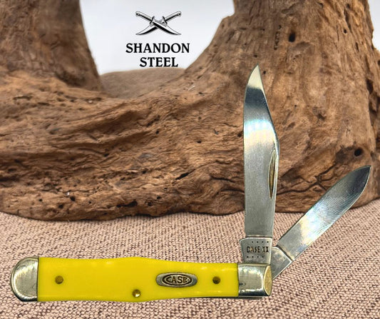 Case XX USA 2022 Yellow Synthetic 3225 1/2 Smooth Small Swell Center Jack Knife