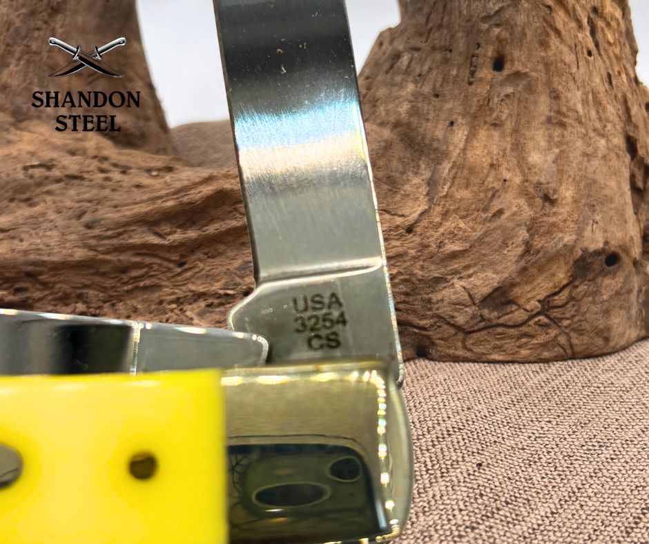 Case XX Trapper 00161 Yellow Synthetic 2-Blade Carbon Steel Slipjoint 3254CS -22