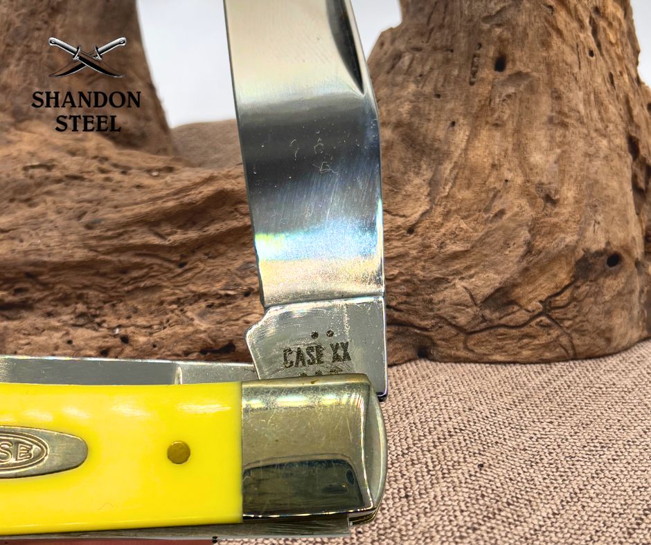 Case XX Trapper 00161 Yellow Synthetic 2-Blade Carbon Steel Slipjoint 3254CS -22