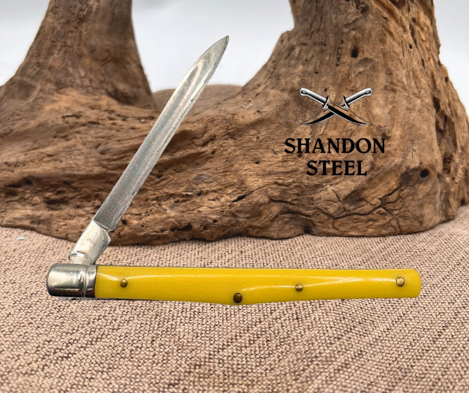 Wild Boar Melon Tester Knife Smooth Yellow Handles Stainless Steel Blades (81)