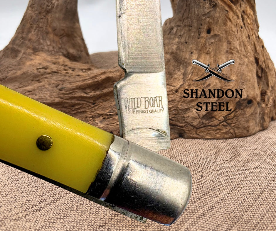 Wild Boar Melon Tester Knife Smooth Yellow Handles Stainless Steel Blades (81)