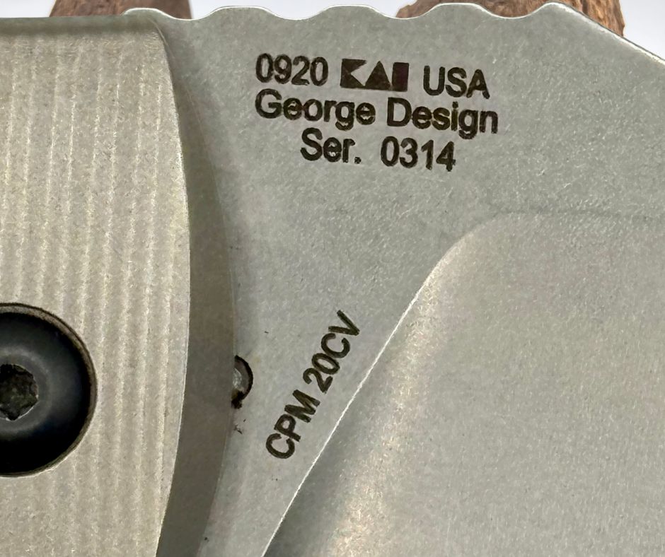 Zero Tolerance Les George 0920 Ti CPM-20CV very low serial number Folding Knife