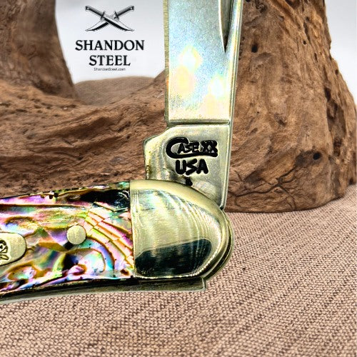 Case XX USA 82109 ABALONE 2 Blade Pocket Knife Small Copperhead 2019 (125)