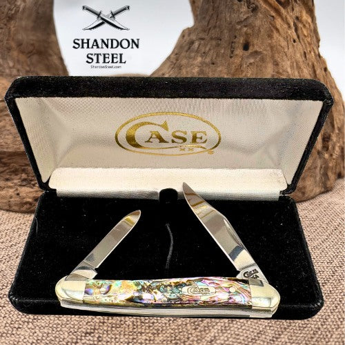 Case XX USA 82109 ABALONE 2 Blade Pocket Knife Small Copperhead 2019 (125)